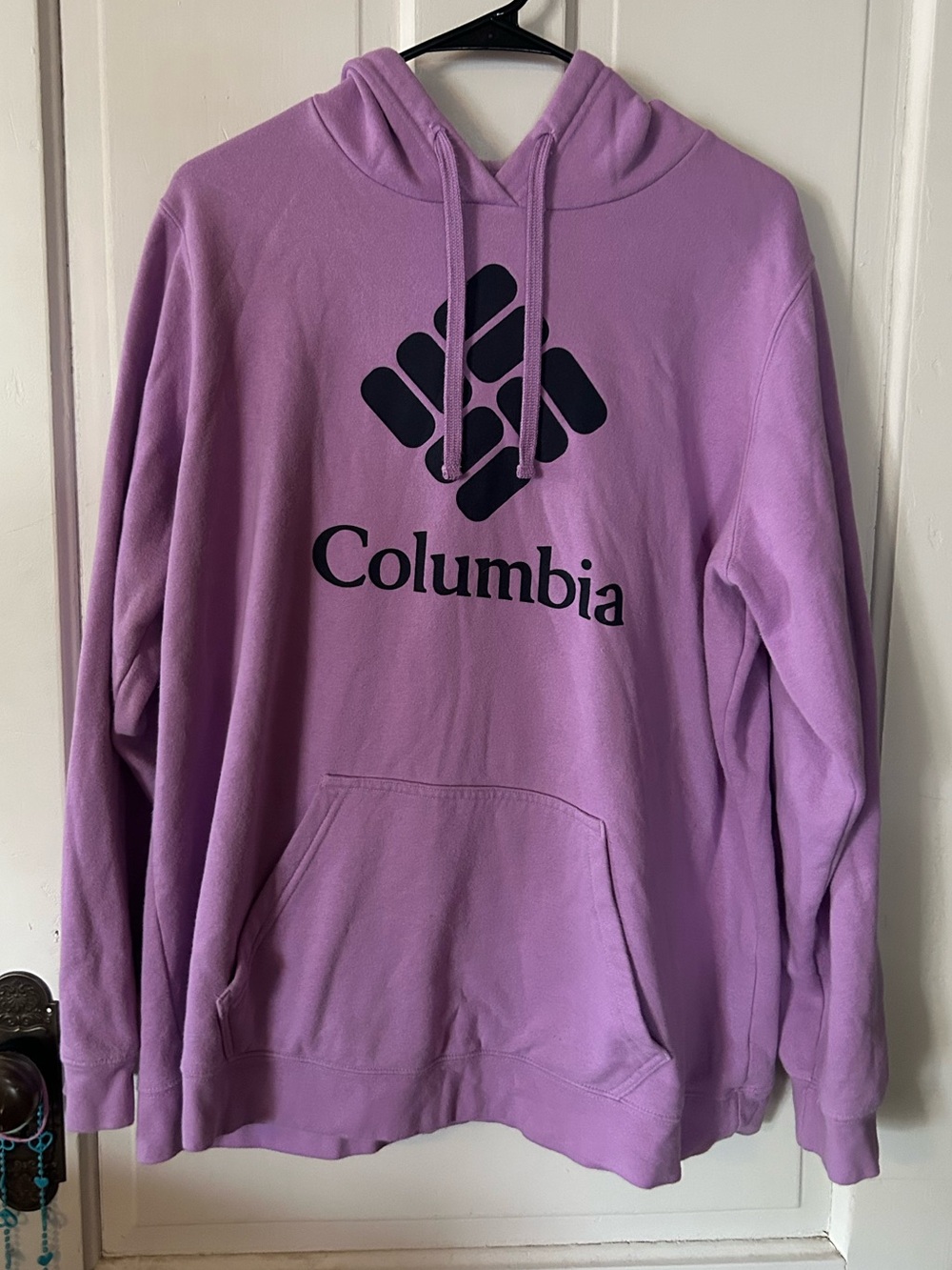 Columbia Lavender Pullover Hoodie with Logo Tag XL